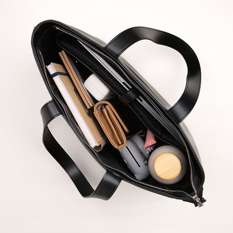 Le Danyka - Sac fourre-tout en cuir vegan noir