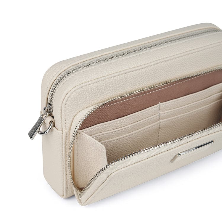 Le Ana - Sac à main 3-en-1 en cuir vegan porcelain