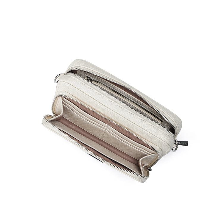 Le Ana - Sac à main 3-en-1 en cuir vegan porcelain