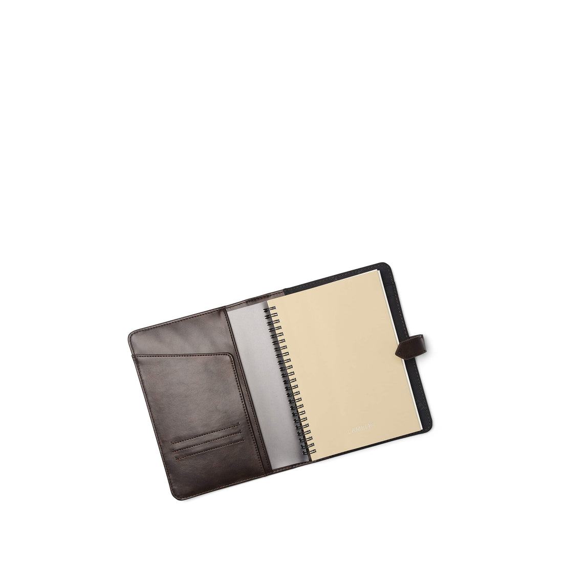 Le Ariel - Couverture à carnet en cuir vegan espresso