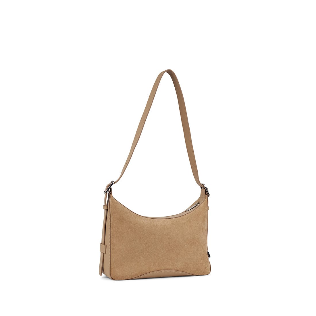 Le Audrey - Sac à main 2-en-1 en suède vegan beige