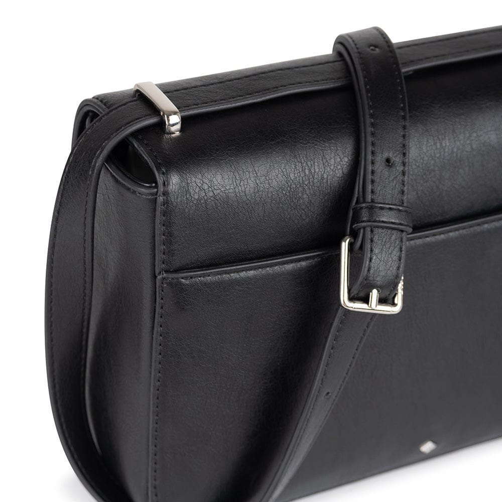 Le Bianca - Sac à main 2-en-1 en cuir vegan noir