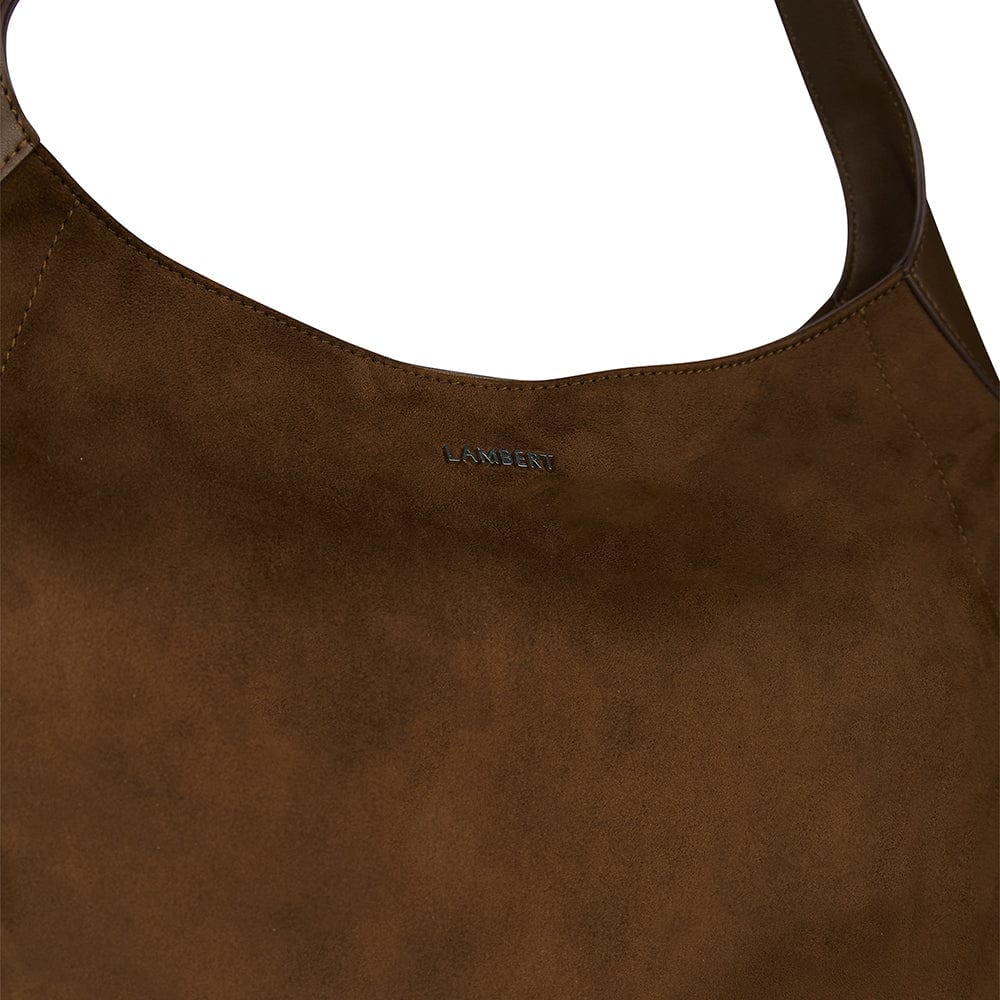 Le Blair - Sac à main en suède vegan cacao