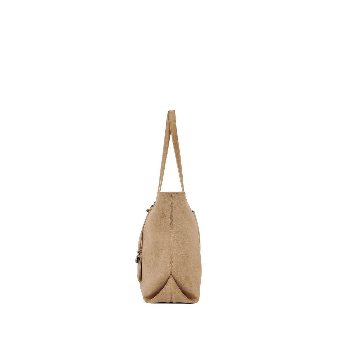 Le Britney - Sac fourre-tout en suede vegan beige