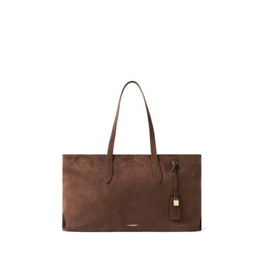 Le Britney – Sac fourre-tout en suède vegan  chocolate