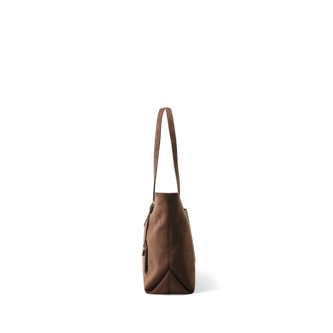 The Britney - Chocolate Vegan Suede Tote Bag