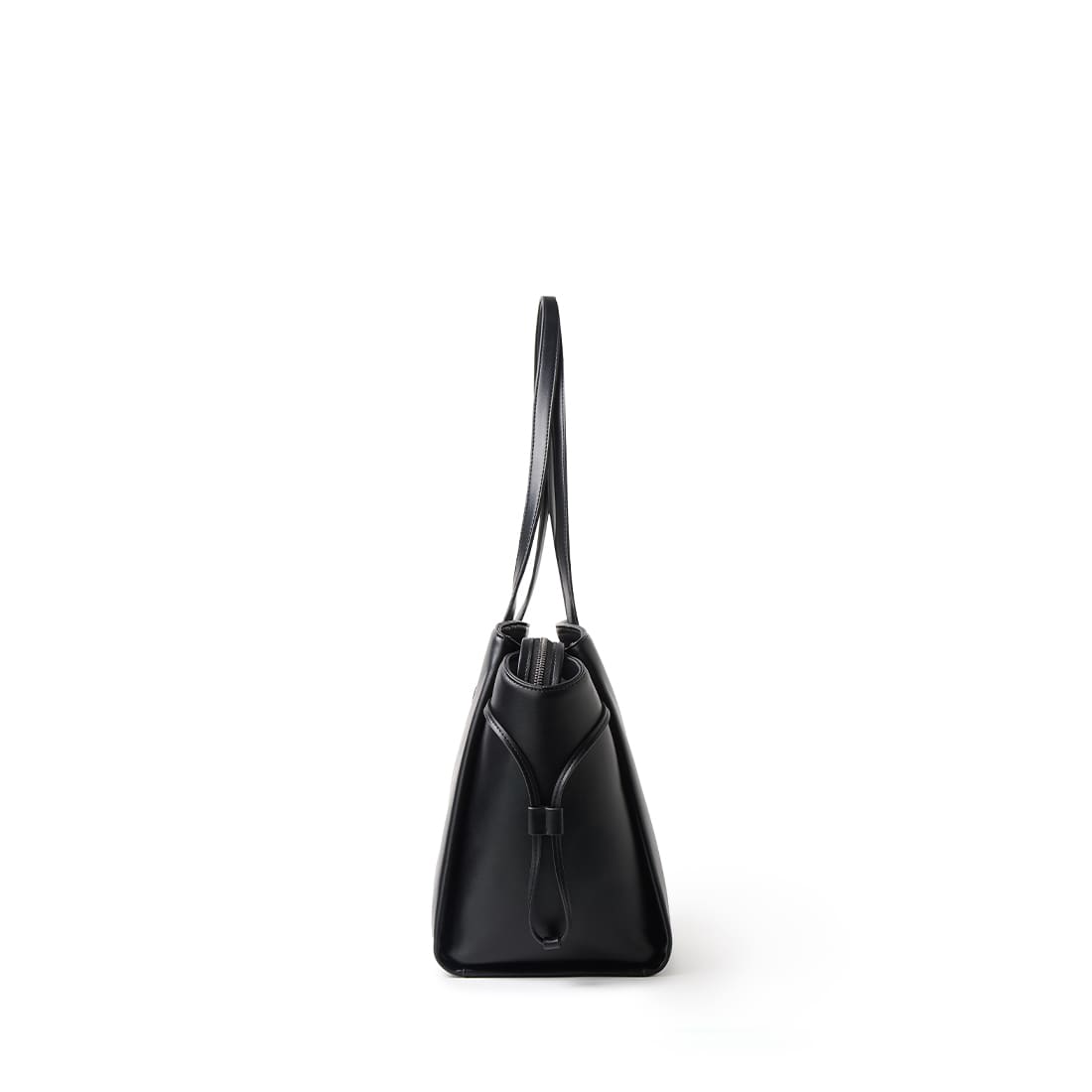 The Clothilde - Black Vegan Leather Work Tote Bag