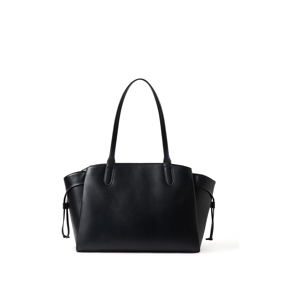 The Clothilde - Black Vegan Leather Work Tote Bag