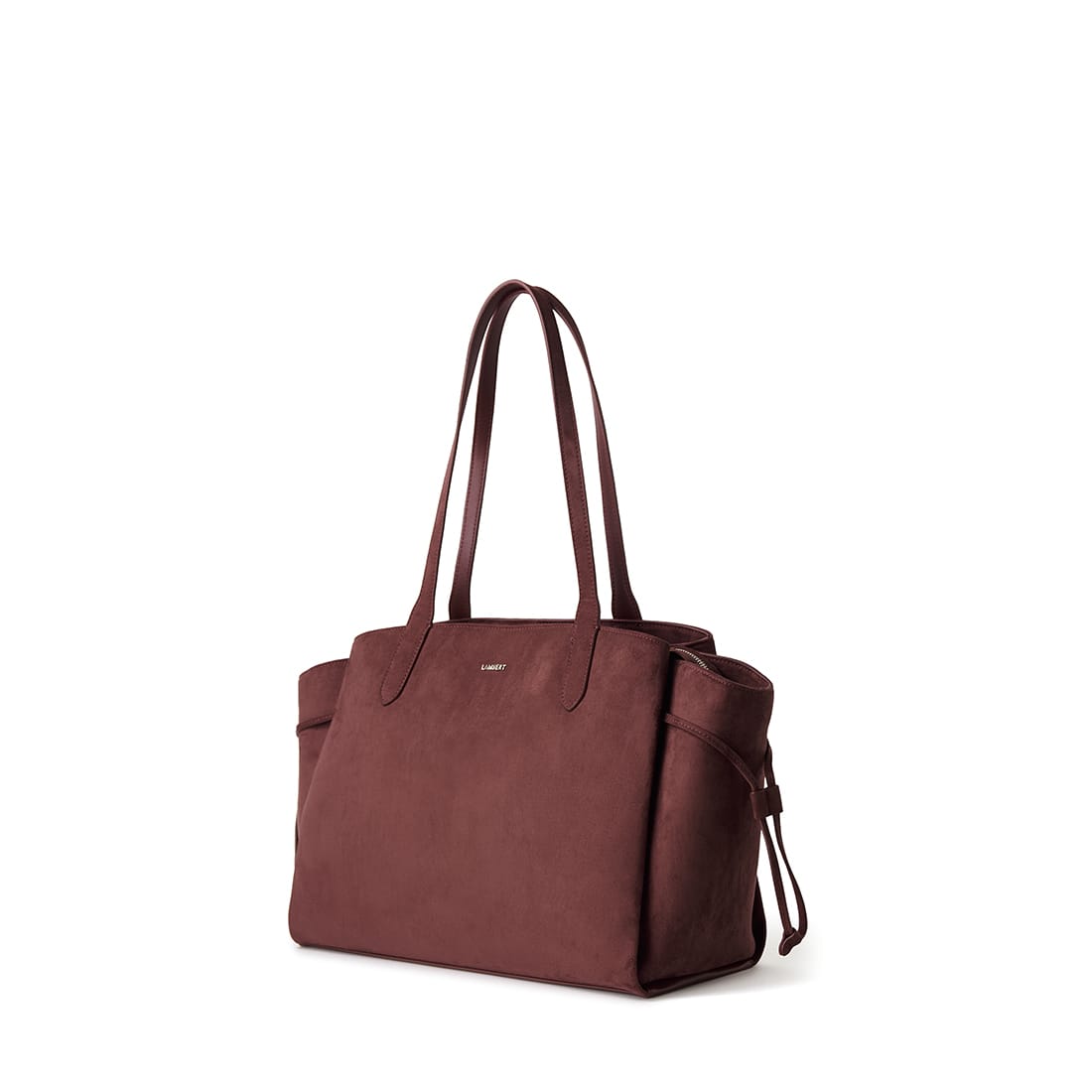 The Clothilde - Cassis Vegan Suede Work Tote Bag