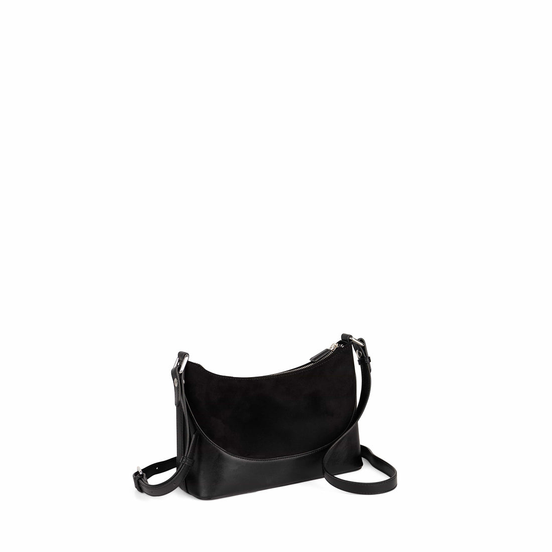 Le Clover - Sac à main 2-en-1 en suède vegan noir