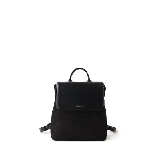 Le Cynthia – Sac à dos en suède vegan noir