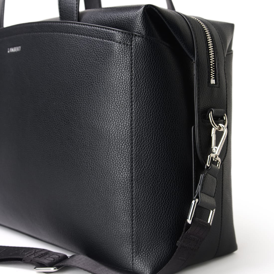 The Edmonton - 2 in 1 Black Vegan Leather Travel Bag