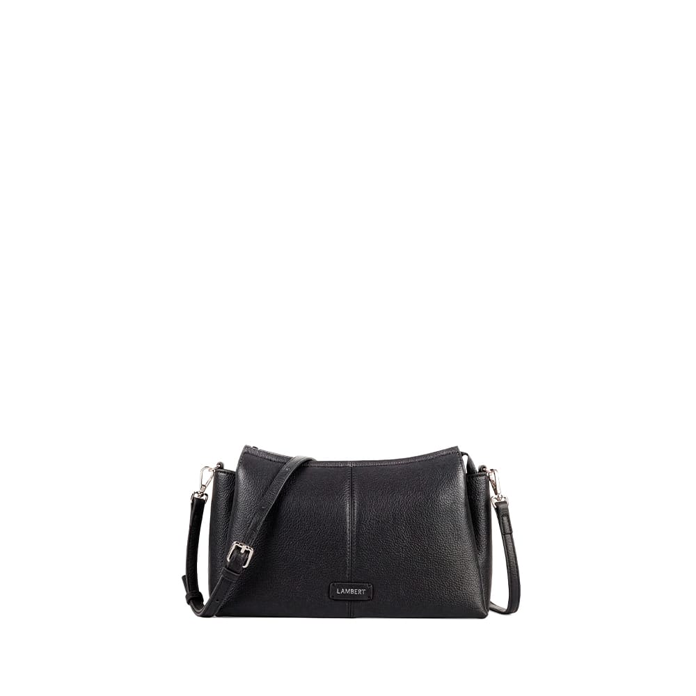 The Eleanor - Black Vegan Leather Crossbody Bag