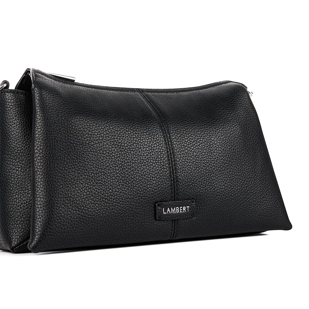 The Eleanor - Black Vegan Leather Crossbody Bag