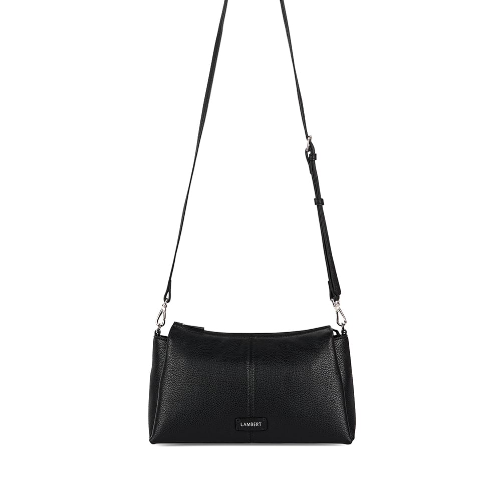 The Eleanor - Black Vegan Leather Crossbody Bag