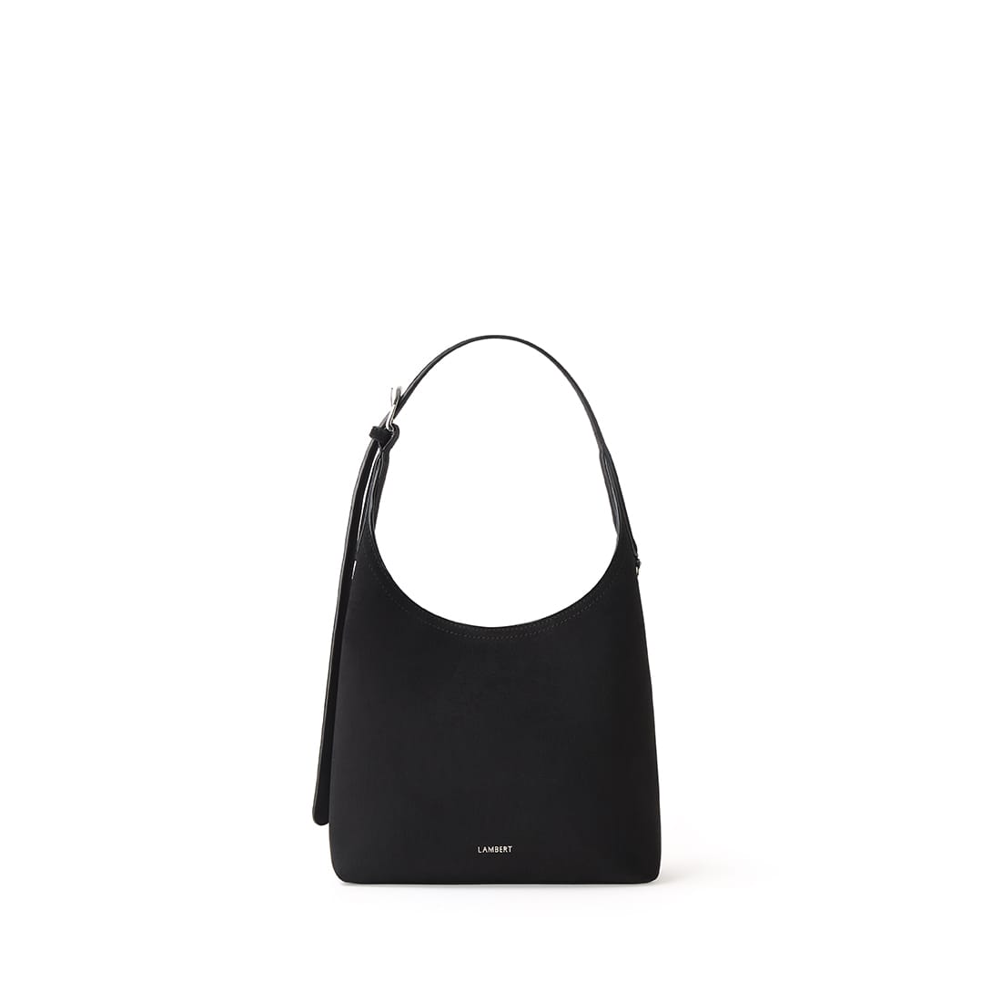 The Elena - Black Vegan Suede Shoulder Bag
