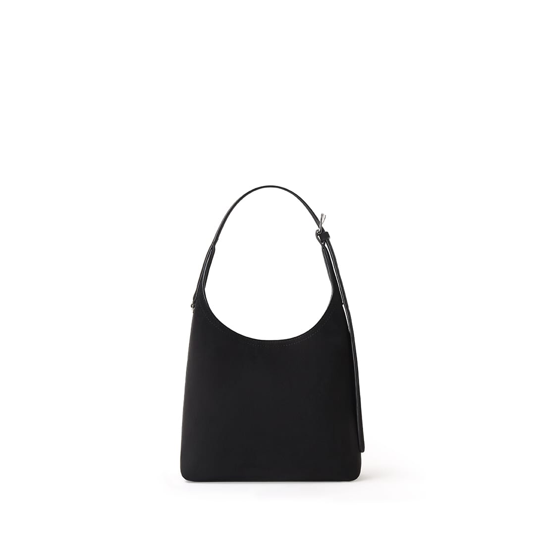 The Elena - Black Vegan Suede Shoulder Bag