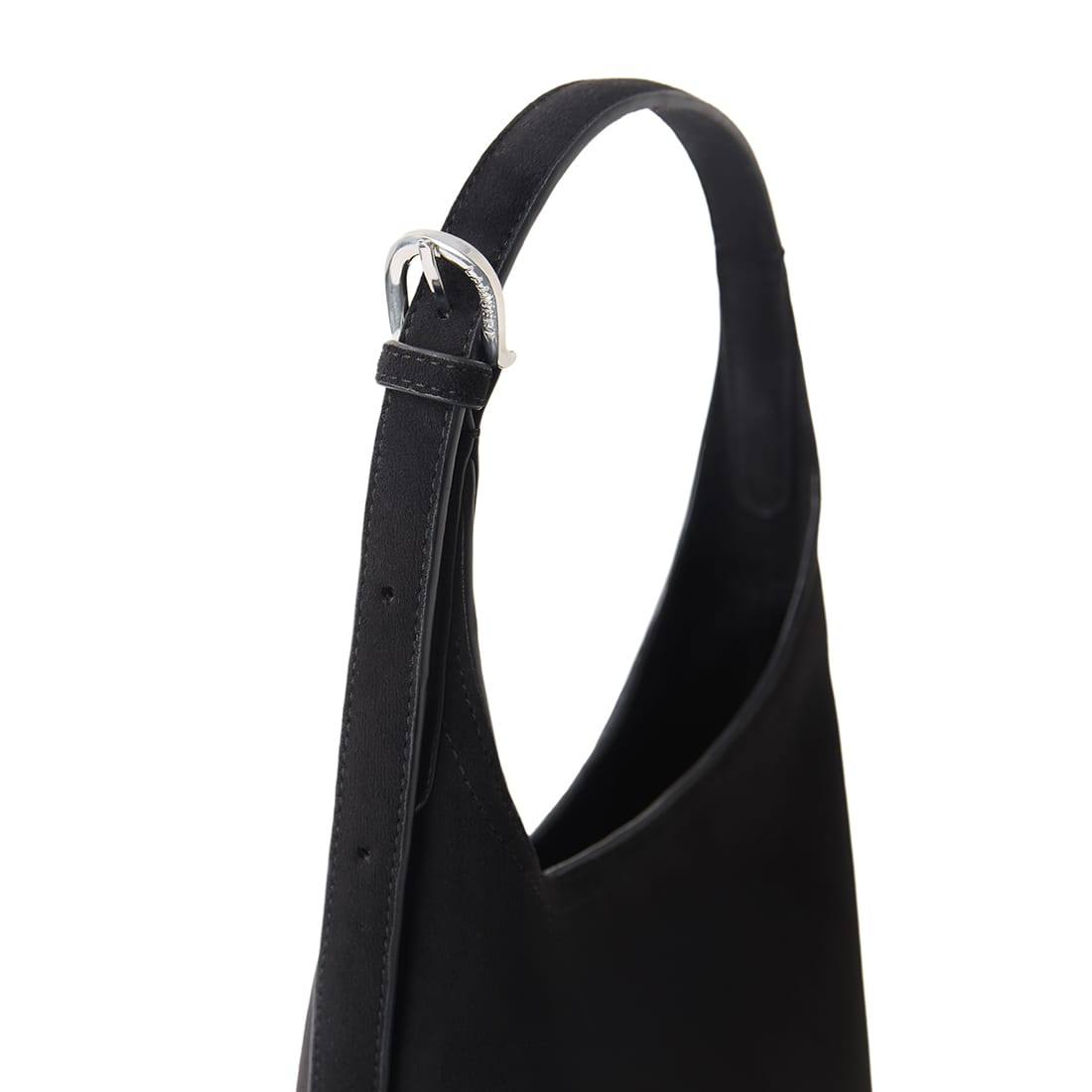 The Elena - Black Vegan Suede Shoulder Bag