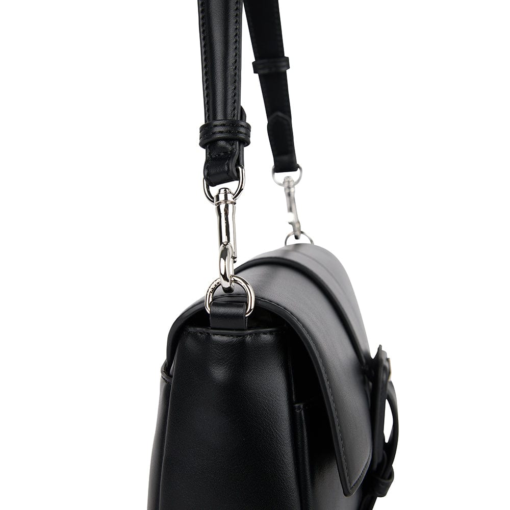 Le Elsie - Sac à main 2-en-1 en cuir vegan noir