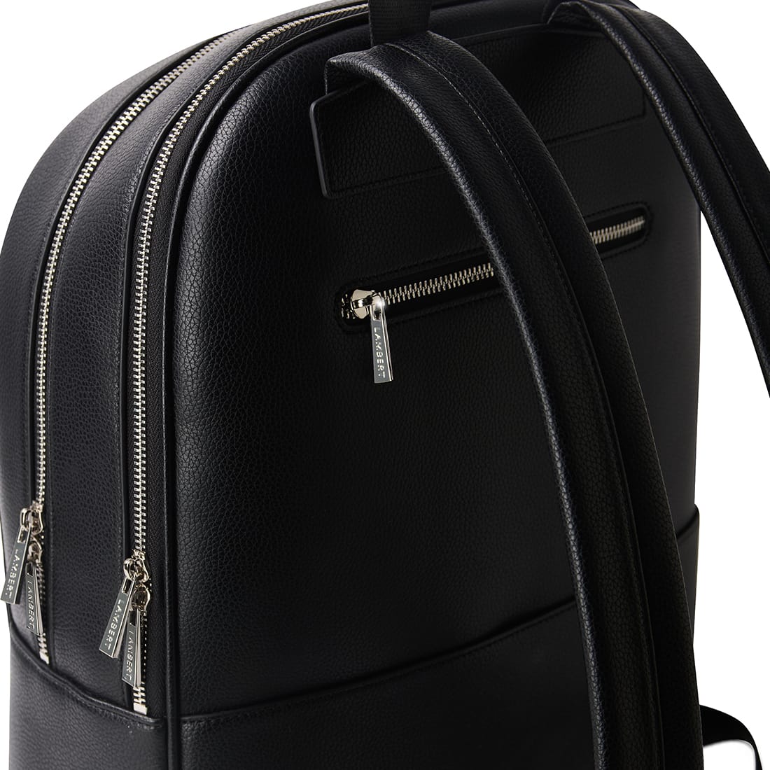 The Emerson -  Black Vegan Leather Backpack