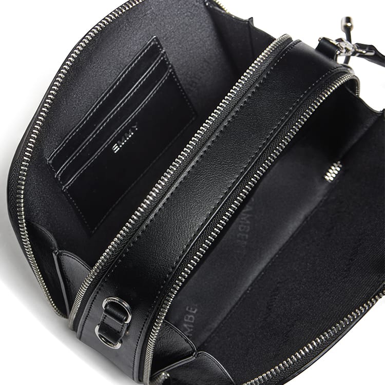 The Emmy - Black Vegan Leather Crossbody Bag