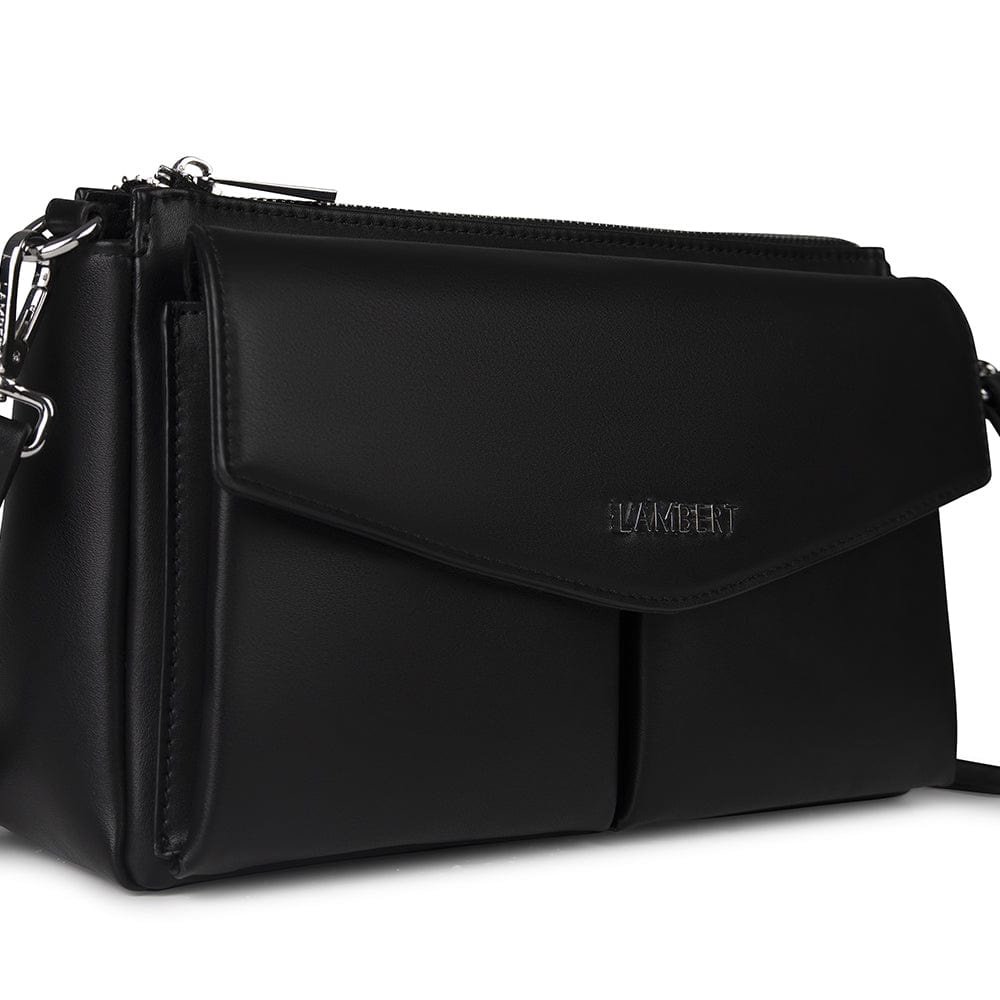 Le Esmee - Sac à main 2-en-1 en cuir vegan noir