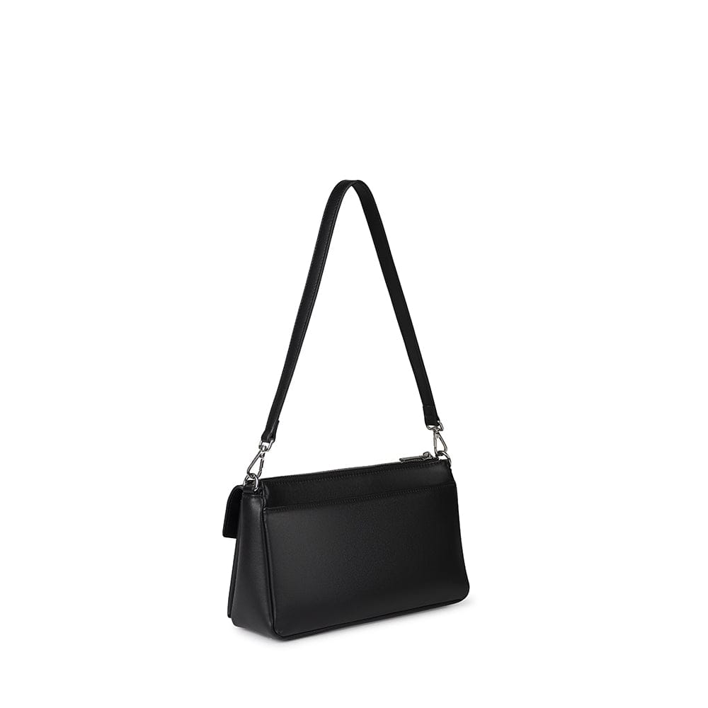 Le Esmee - Sac à main 2-en-1 en cuir vegan noir
