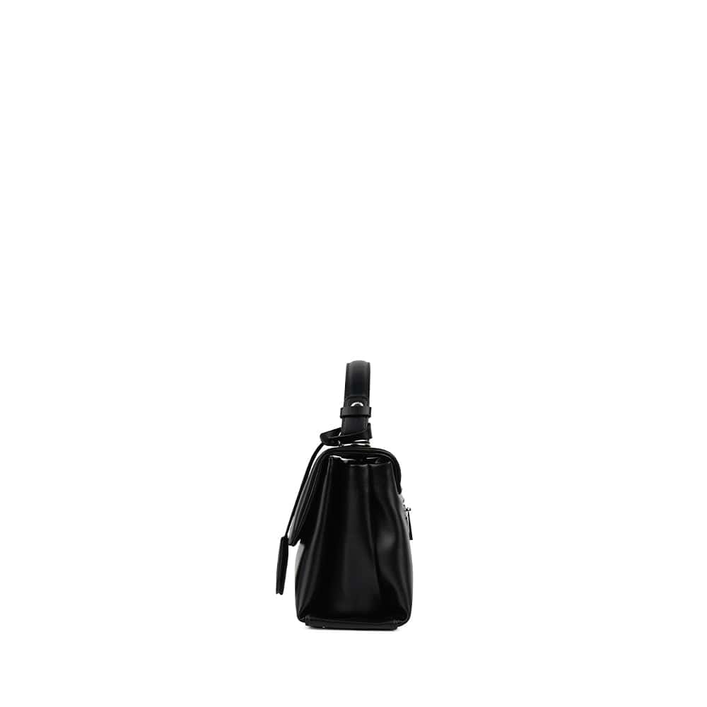Le Freya- Sac à main 2-en-1 en cuir vegan noir