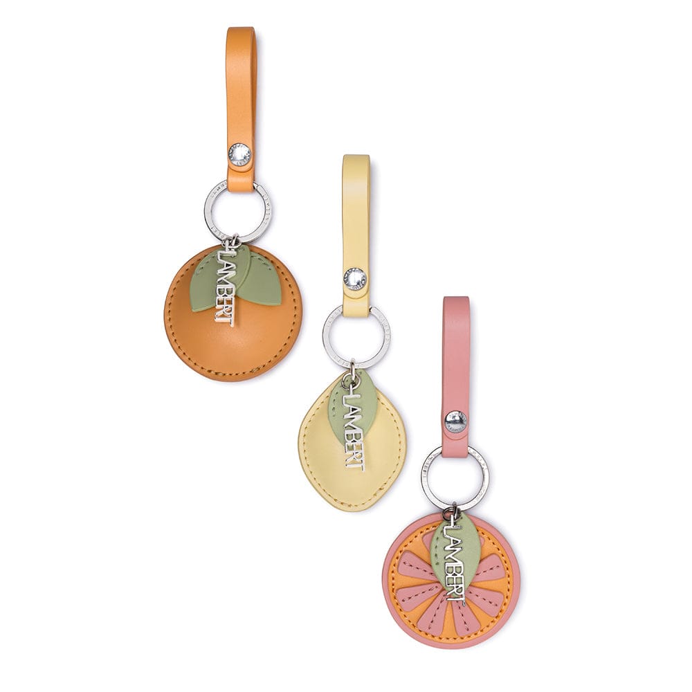 Le Frutti - Porte-clés en cuir vegan peach