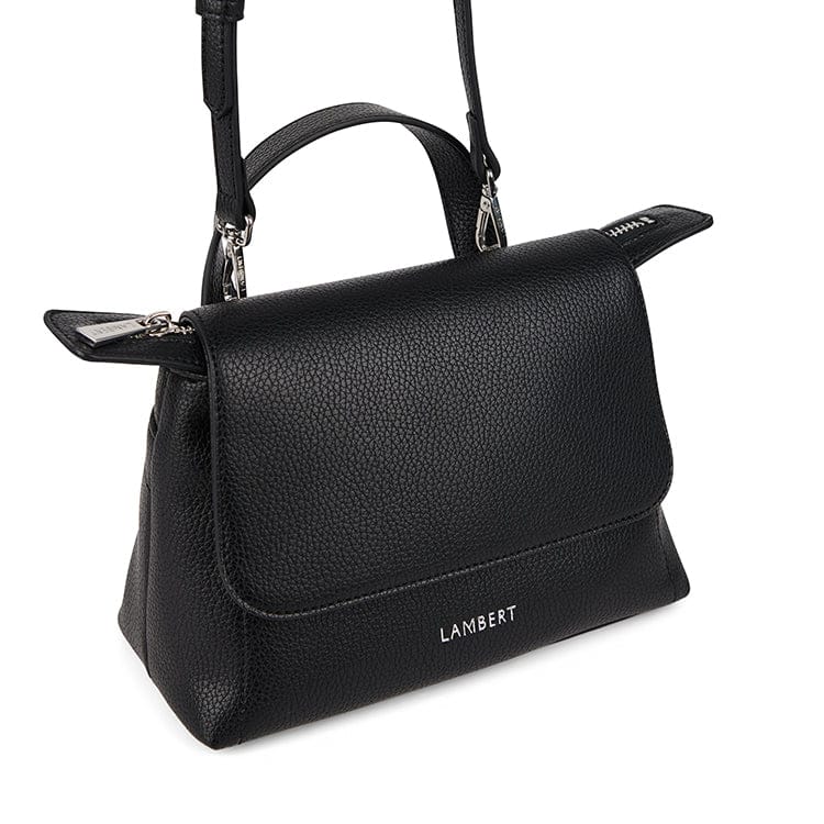 Le Ginny – Sac à bandoulière 2-en-1 en cuir vegan noir