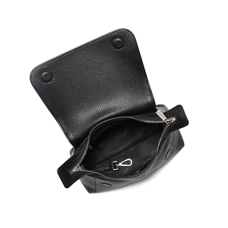 Le Ginny – Sac à bandoulière 2-en-1 en cuir vegan noir