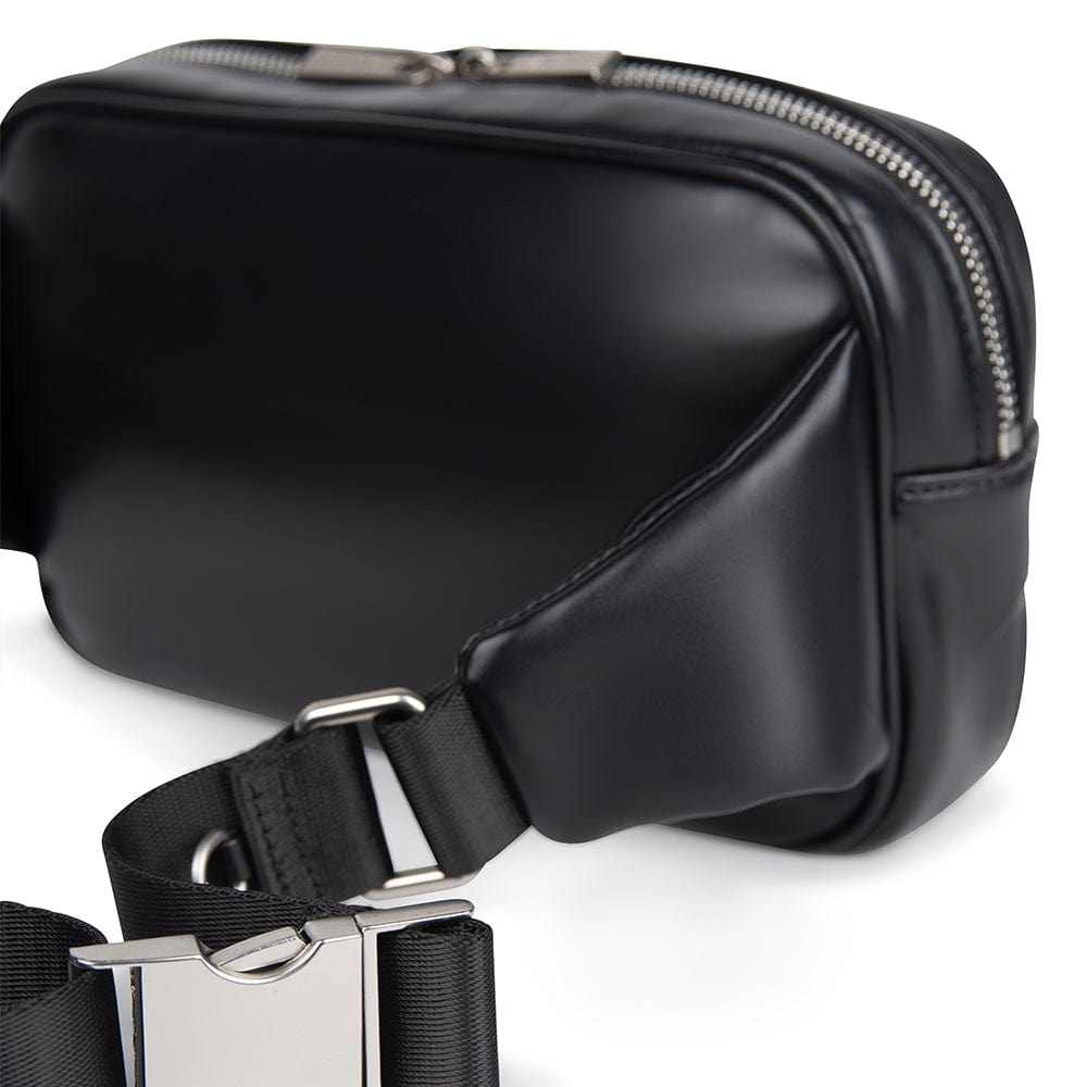 Le Hazel - Sac banane puffy en cuir vegan