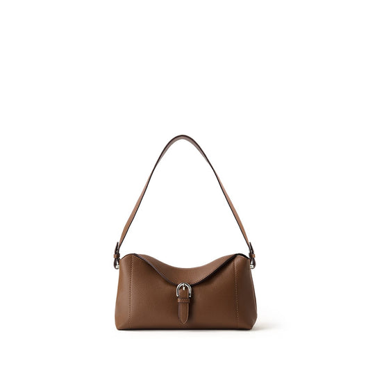 Le Joelle – Sac à épaule 2-en-1 en cuir vegan hazelnut