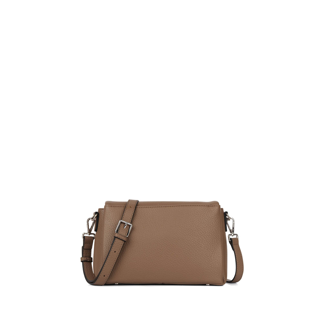 Le Judy - Sac à main bandoulière en cuir vegan taupe
