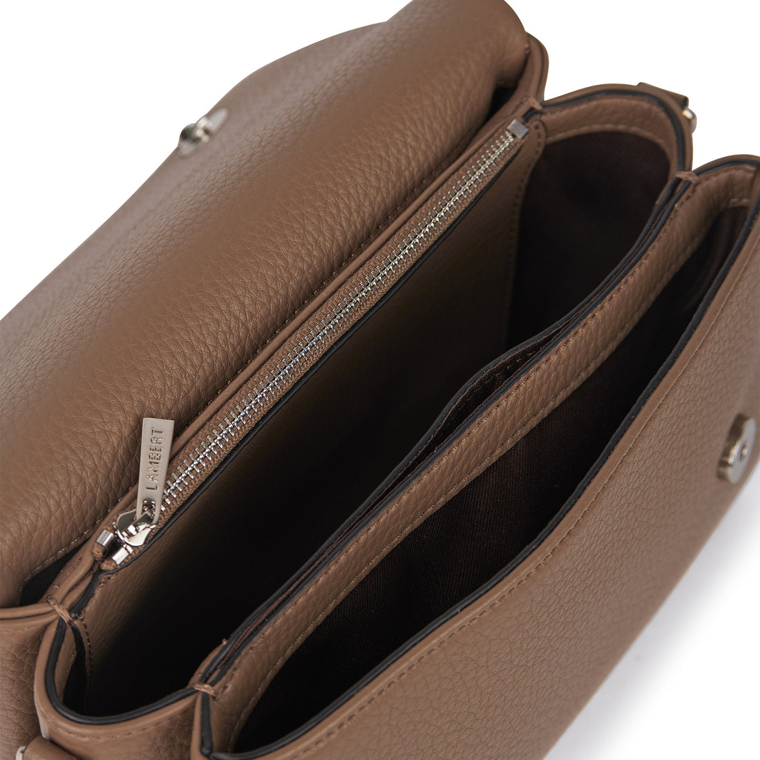 Le Judy - Sac à main bandoulière en cuir vegan taupe