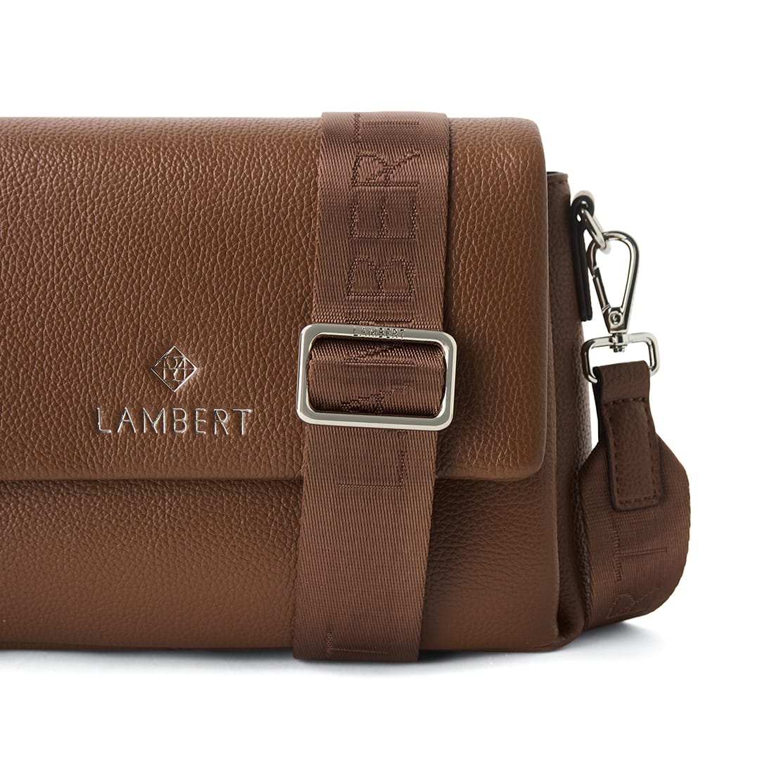 The Judy - Hazelnut Vegan Leather Crossbody Bag