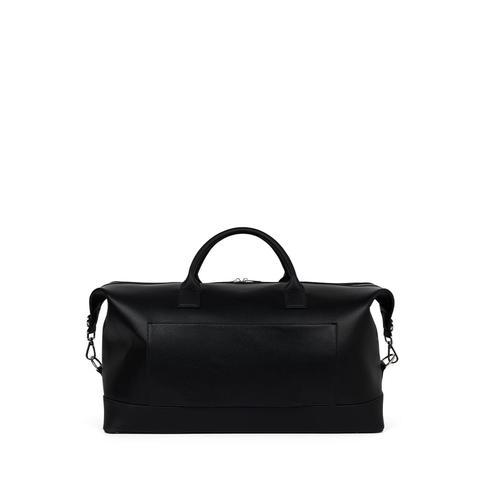 Le June - Sac de voyage fourre-tout en cuir vegan noir recyclé