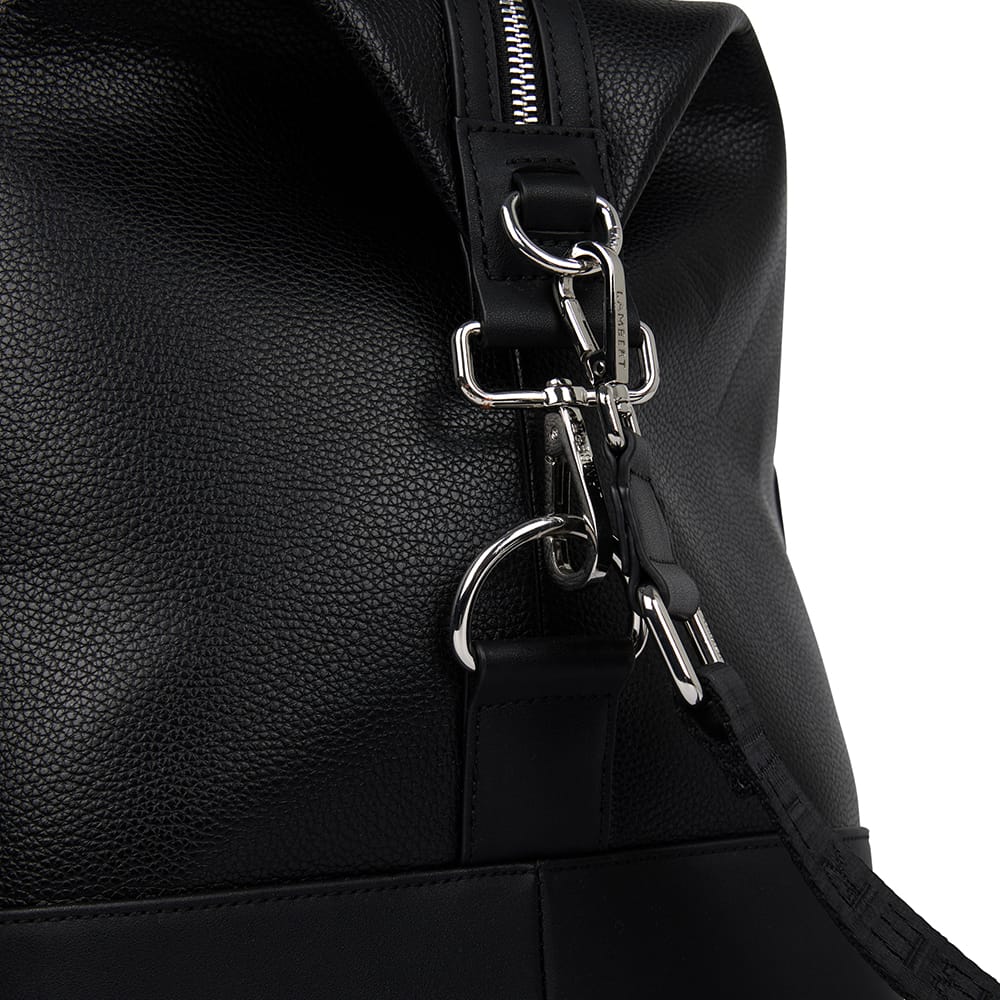 Le June - Sac de voyage fourre-tout en cuir vegan noir recyclé