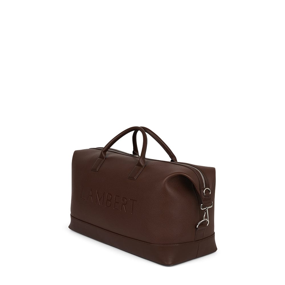 Le June - Sac de voyage fourre-tout en cuir vegan chocolate