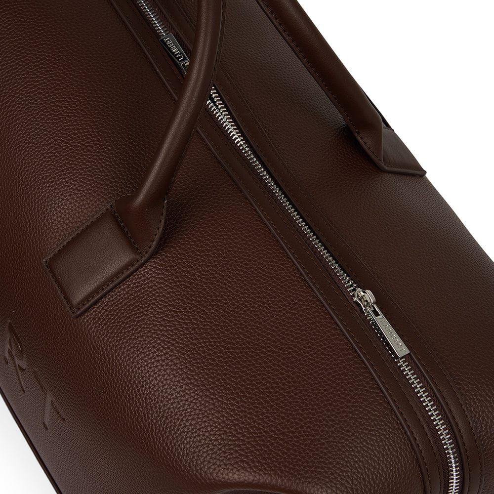 Le June - Sac de voyage fourre-tout en cuir vegan chocolate