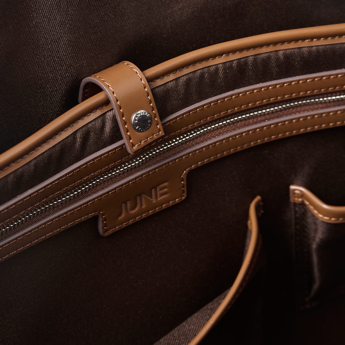 The June - Hazelnut Vegan Leather Travel Bag