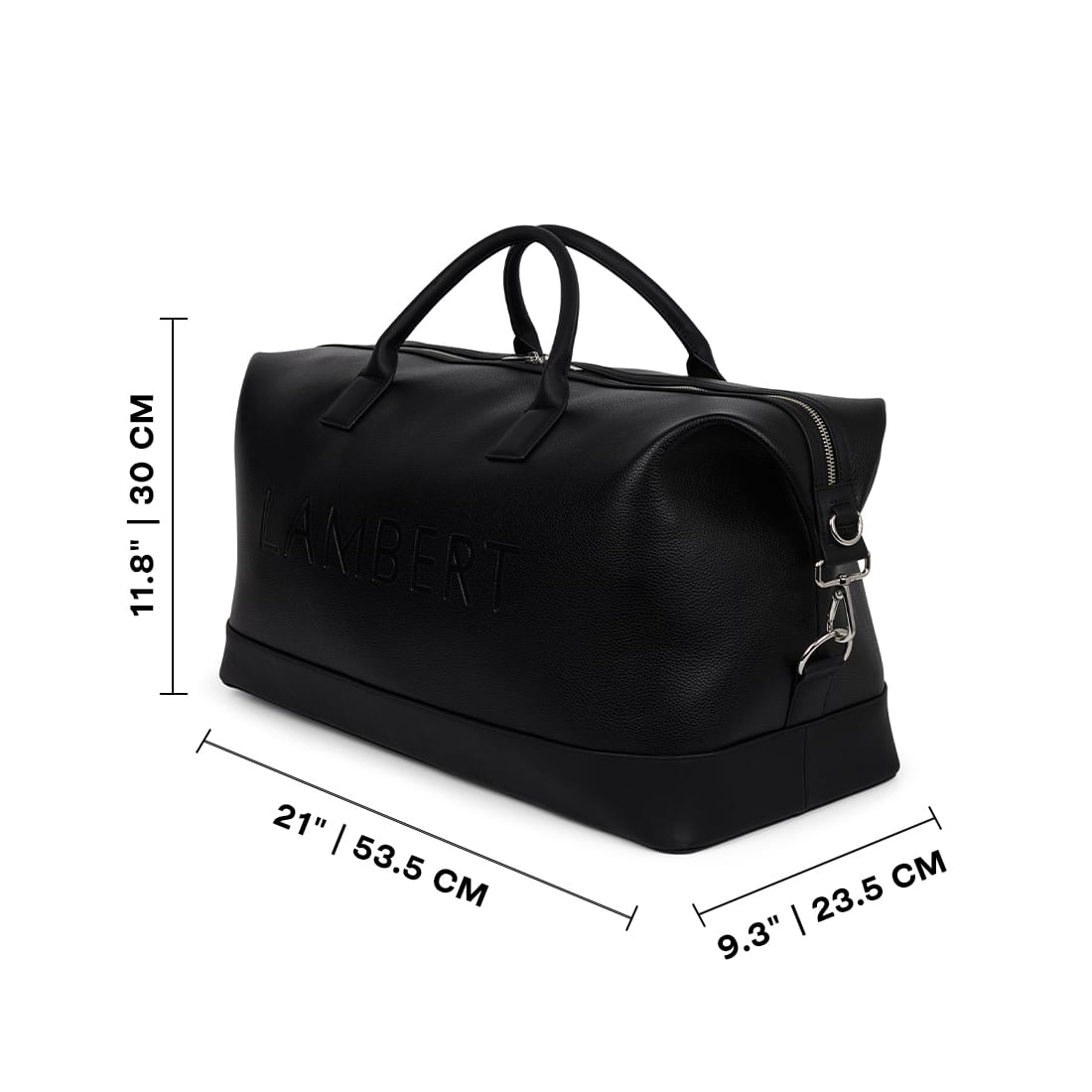 Le June - Sac de voyage fourre-tout en cuir vegan noir recyclé