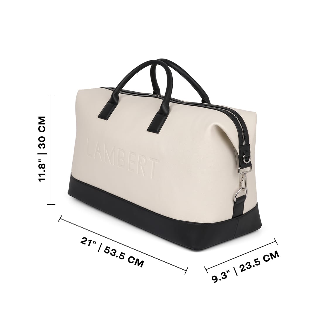Le June - Sac de voyage fourre-tout en cuir vegan oyster mix