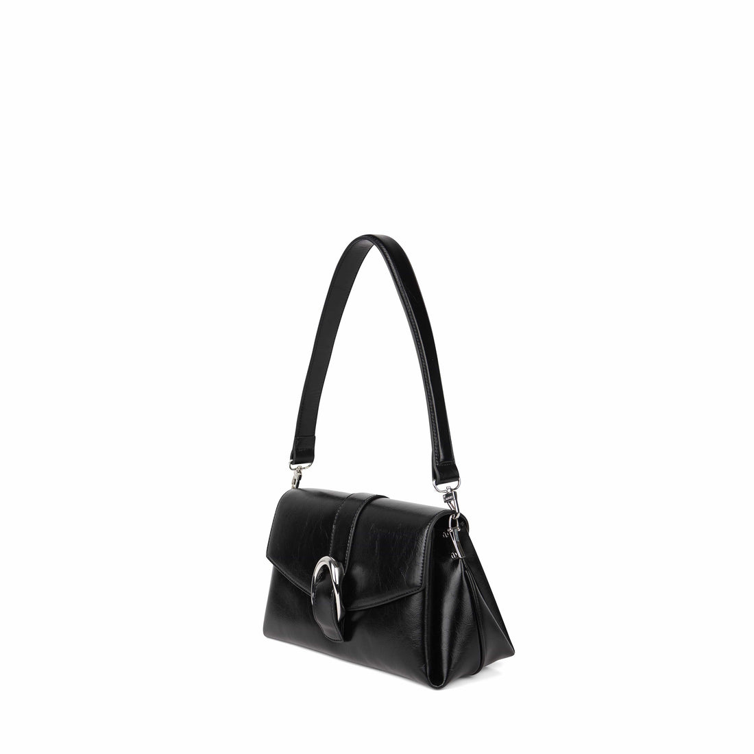 Le Kelly- Sac à main 2-en-1 en cuir vegan noir