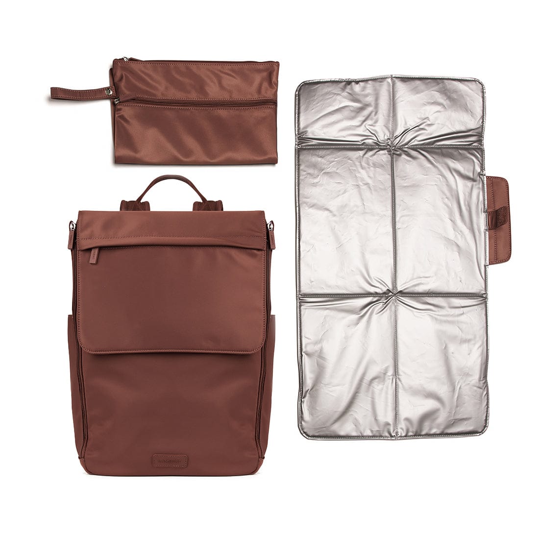 Le Kendall – Sac à dos maternité en nylon noir sienna