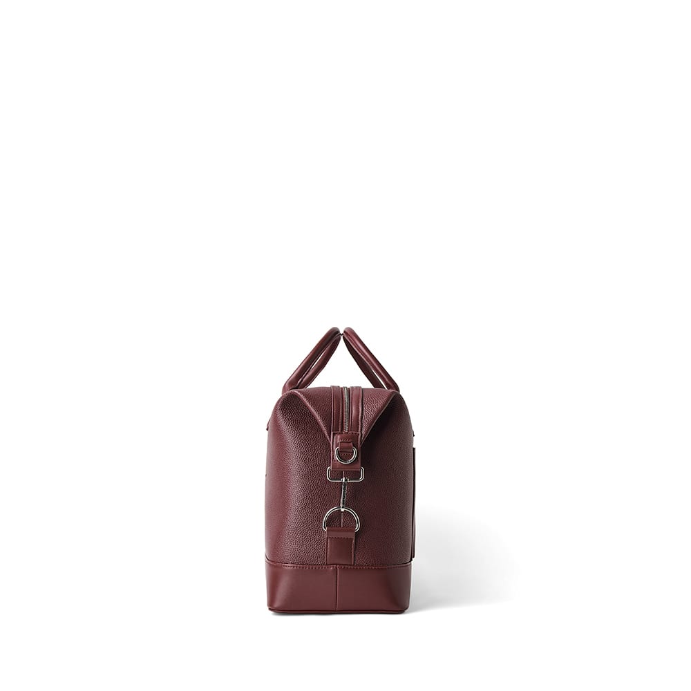 Le Mae - Petit sac de voyage en cuir vegan cassis