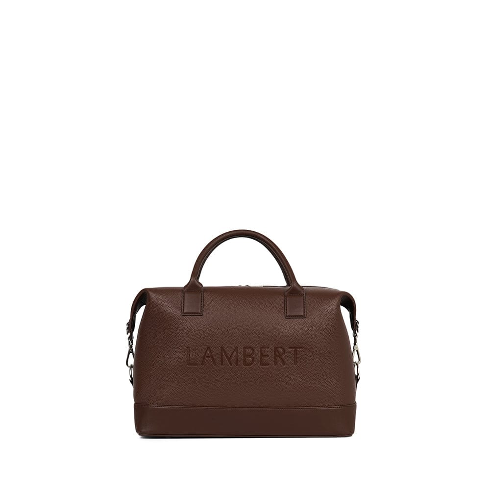 Le Mae - Petit sac de voyage en cuir vegan chocolate