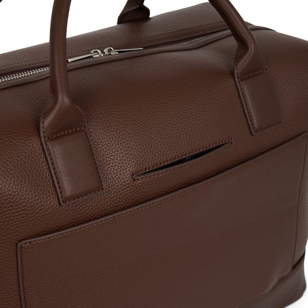Le Mae - Petit sac de voyage en cuir vegan chocolate