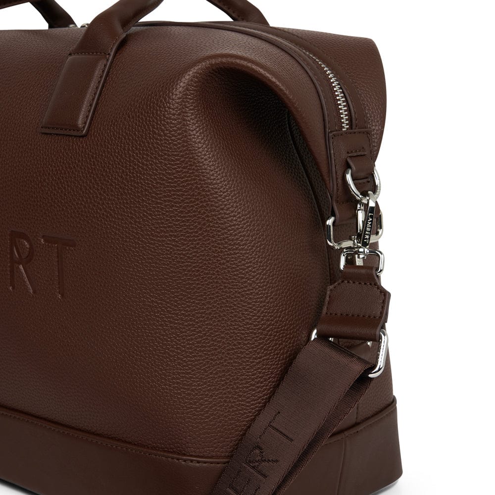 Le Mae - Petit sac de voyage en cuir vegan chocolate