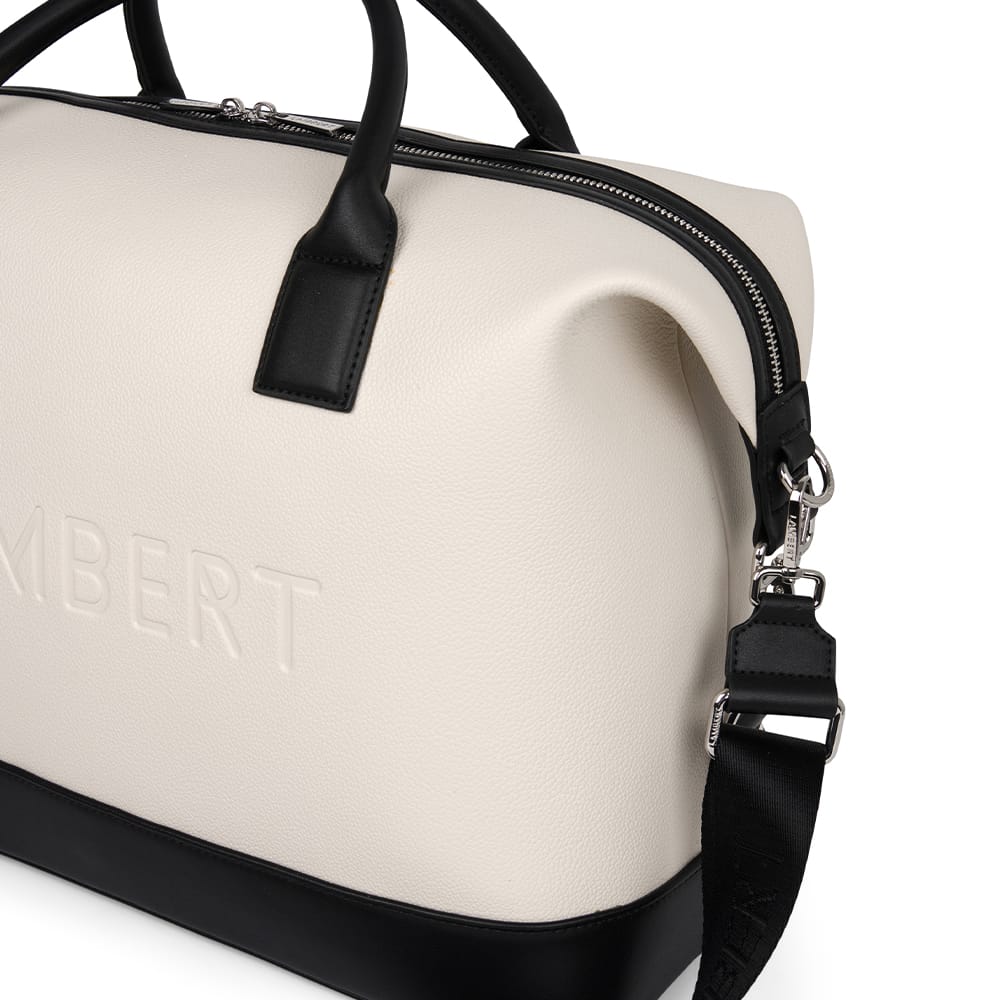 Le Mae - Petit sac de voyage en cuir vegan oyster